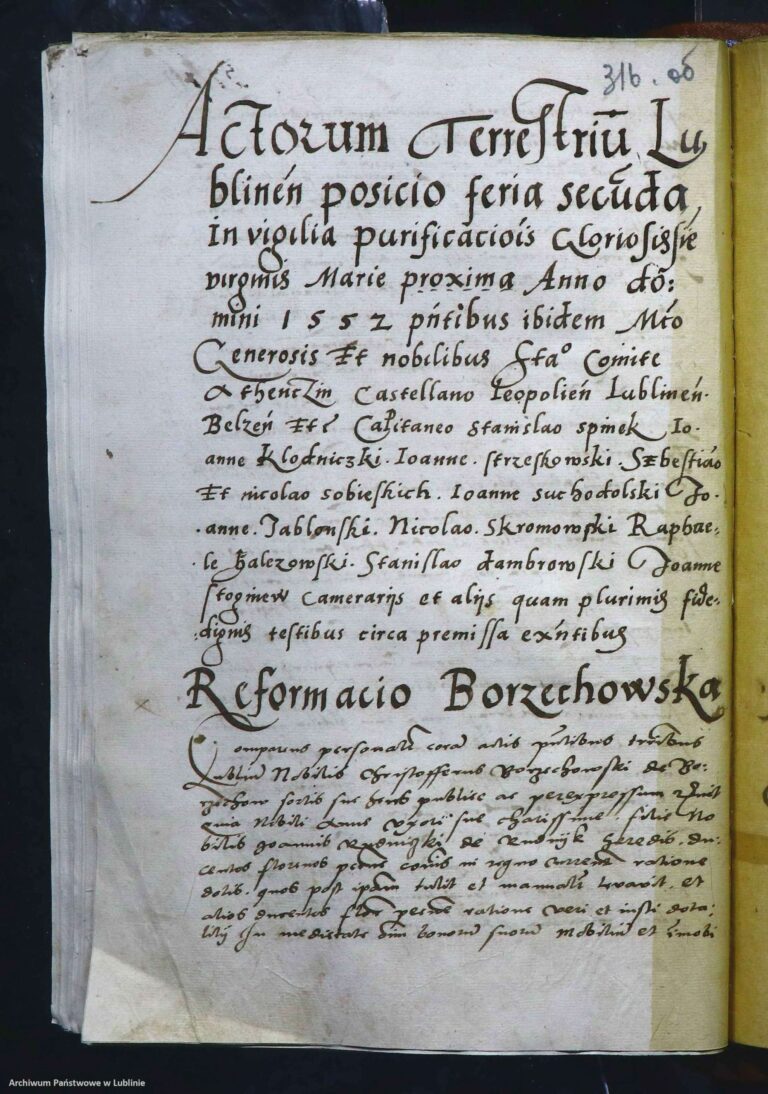 Staropolskie księgi sądowe z Mińska w Lubelskim Archiwum Cyfrowym