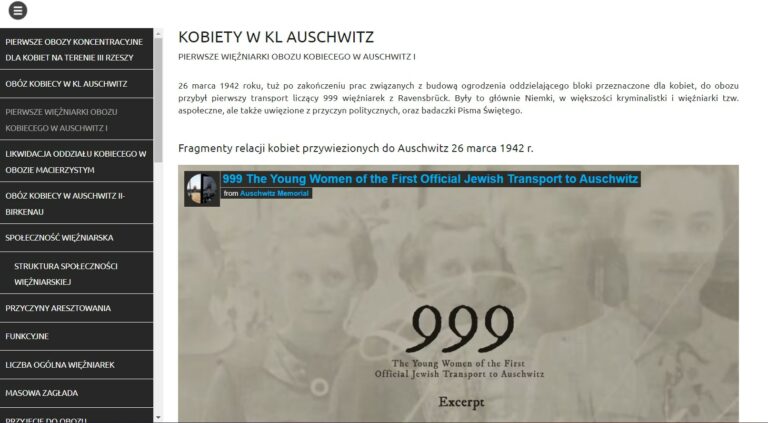 Nowa lekcja internetowa: „Kobiety w KL Auschwitz”