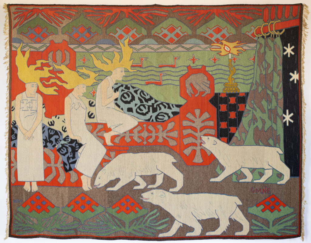 Gerhard Munthe (1849–1929, Norwegia), Zalotnicy (Córki zorzy polarnej), 1908, (Anna Bergvin, Guro Kvande według pierwowzoru z 1892)