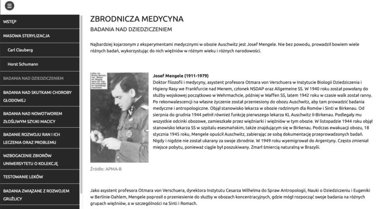 „Zbrodnicza medycyna w KL Auschwitz” – nowa lekcja internetowa muzeum