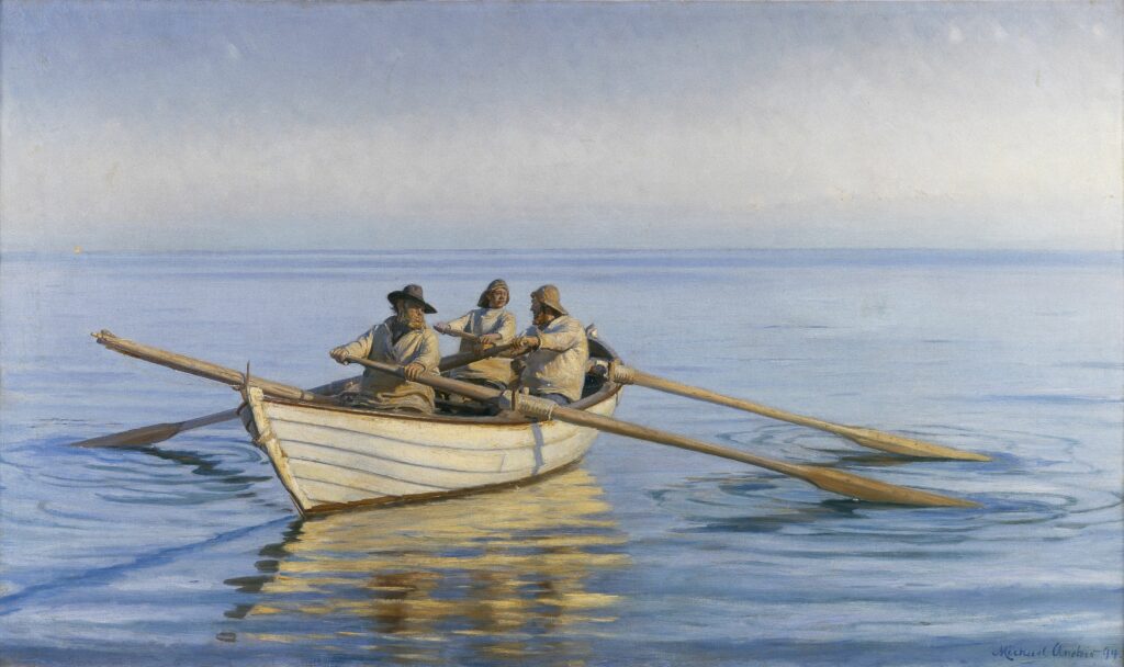 Michael Ancher (1849–1927, Dania), Letni dzień na morzu, 1894