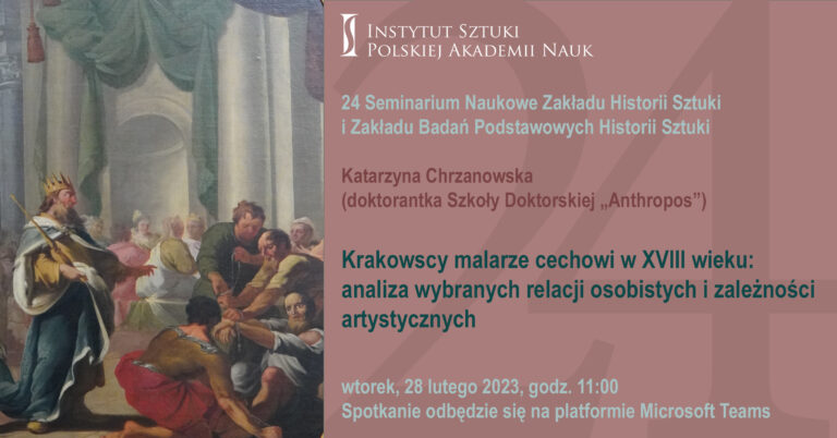 Krakowscy malarze cechowi w XVIII wieku: analiza wybranych relacji osobistych i zależności artystycznych