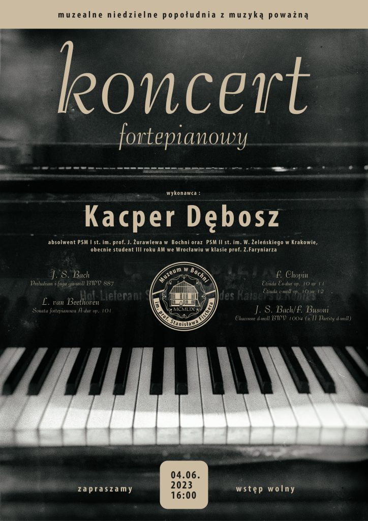 Koncert fortepianowy w wykonaniu Kacpra Dębosza