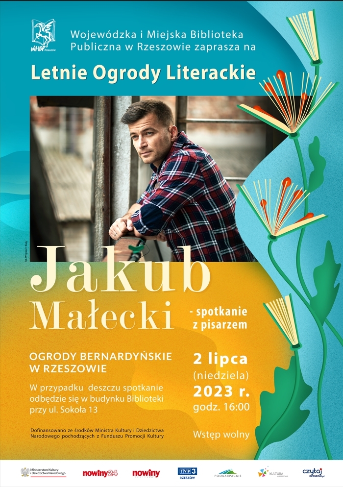 Spotkanie autorskie z Jakubem Małeckim w ramach „Letnich Ogrodów Literackich”