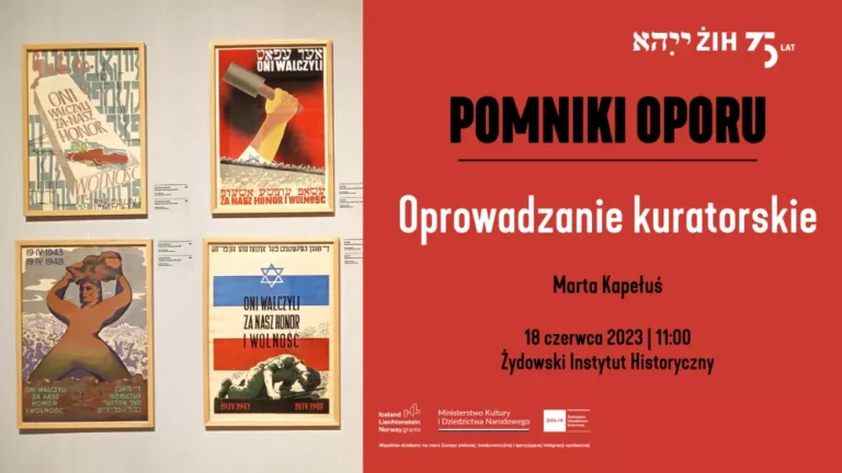 Pomniki oporu. Sztuka wobec powstania w getcie warszawskim (1943-1956) – program wydarzeń towarzyszących