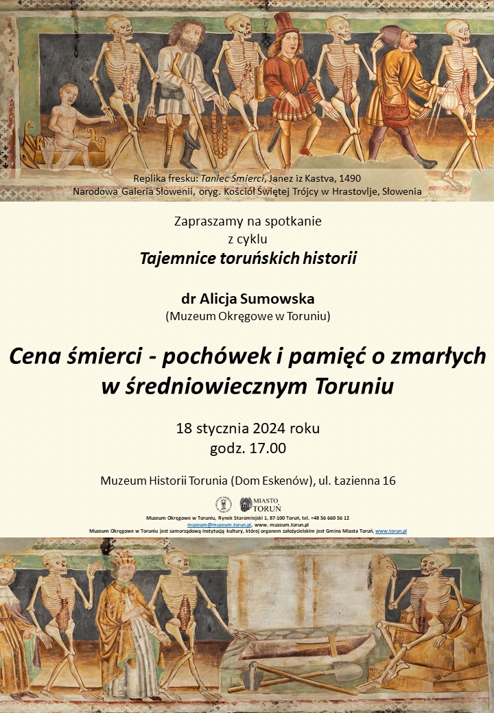 Cena śmierci – pochówek i pamięć o zmarłych w średniowiecznym Toruniu