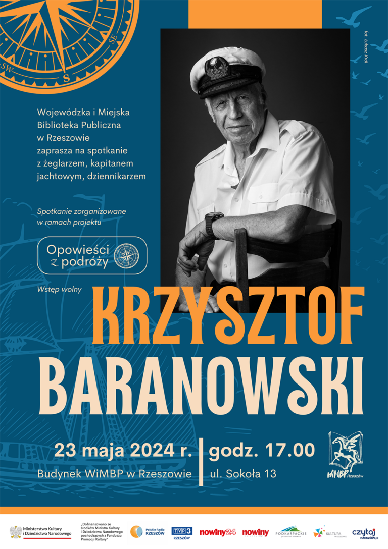 Krzysztof Baranowski – żeglarz, kapitan jachtowy i dziennikarz gościem Biblioteki