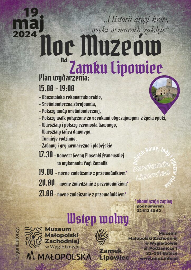 Muzeum Małopolski Zachodniej w Wygiełzowie zaprasza na Noc Muzeów