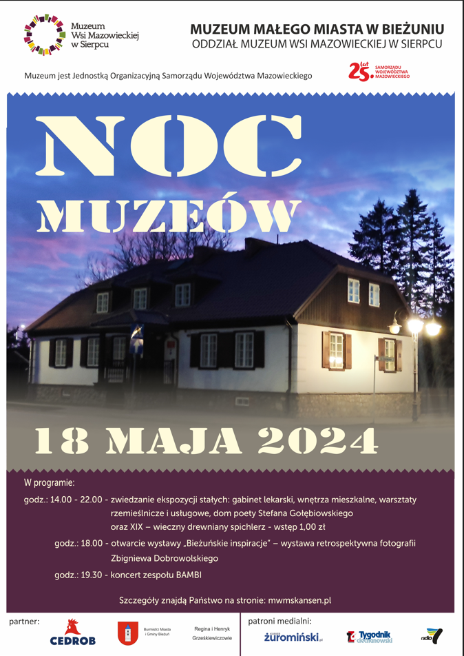 Noc Muzeów 2024 w Muzeum Wsi Mazowieckiej w Sierpcu