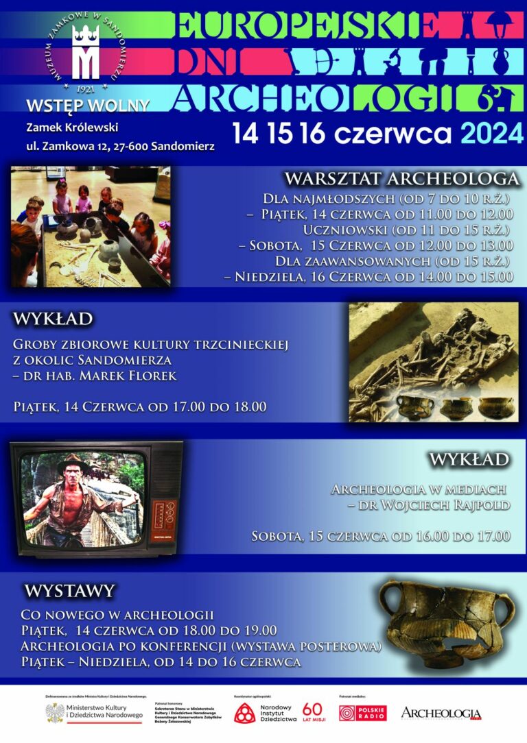 Europejskie Dni Archeologii 2024 w Muzeum Zamkowym w Sandomierzu
