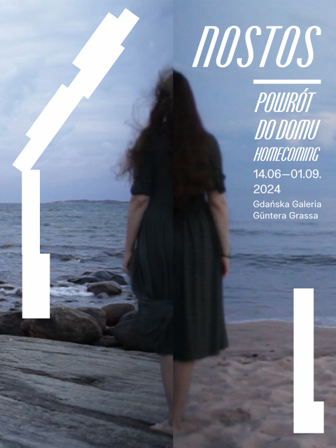 Grafika promująca wystawę NOSTOS - Powrót do domu.