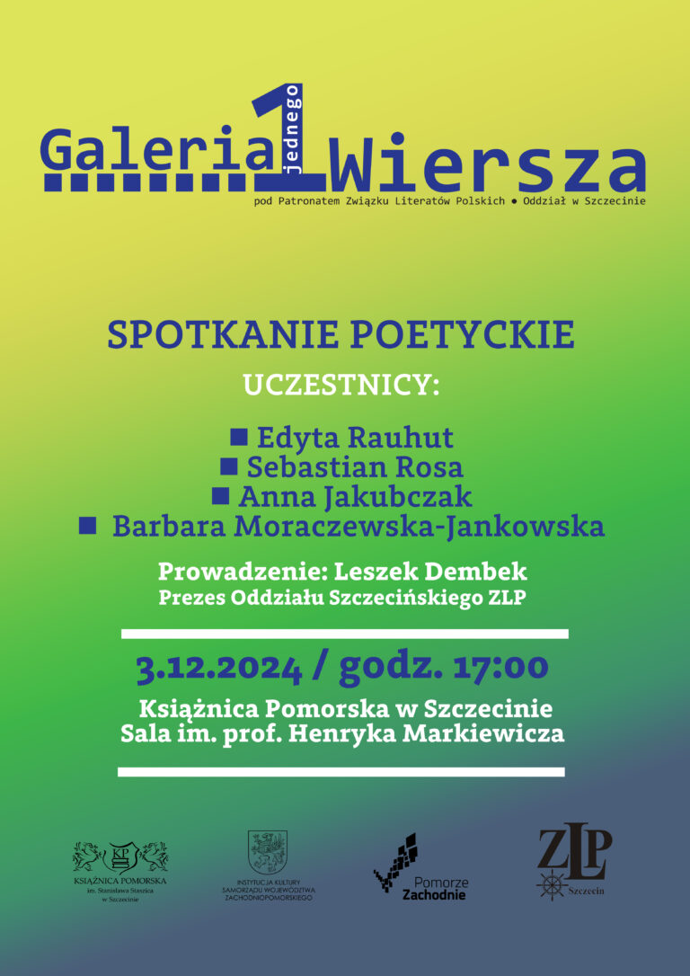 Spotkanie poetyckie z Galerią 1 Wiersza