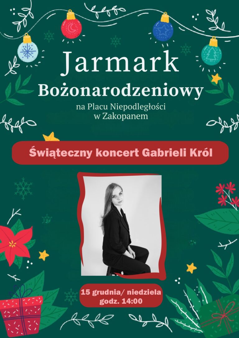 Gabriela Król świątecznie – koncert – Jarmark Bożonarodzeniowy