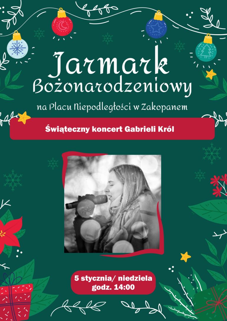 Gabriela Król świątecznie w ramach Jarmarku Bożonarodzeniowego