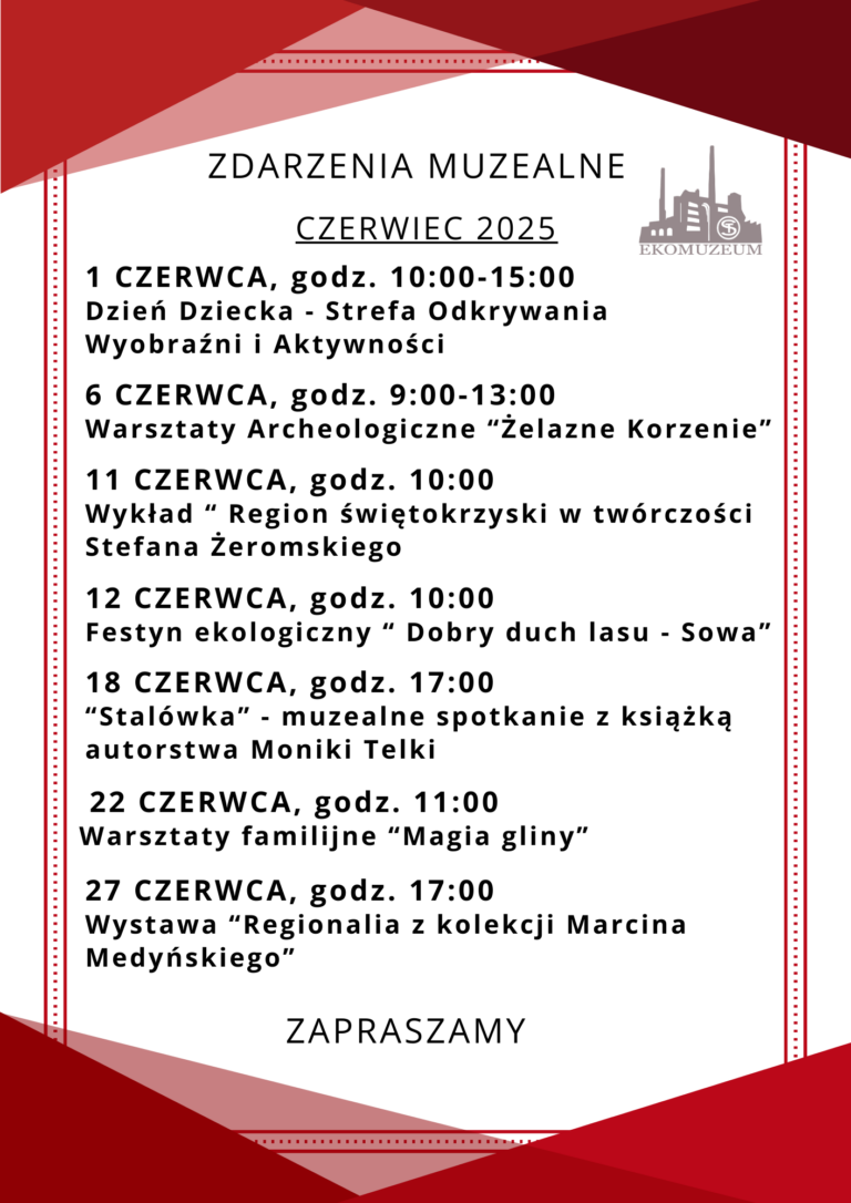 Zdarzenia muzealne Czerwiec 2025