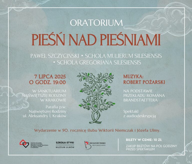 Plakat informujący o Oratorium 
