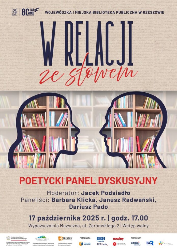 Grafika promująca Poetycki panel dyskusyjny