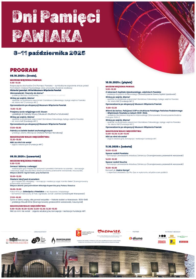 Dni Pamięci Pawiaka 08-11.10.2025