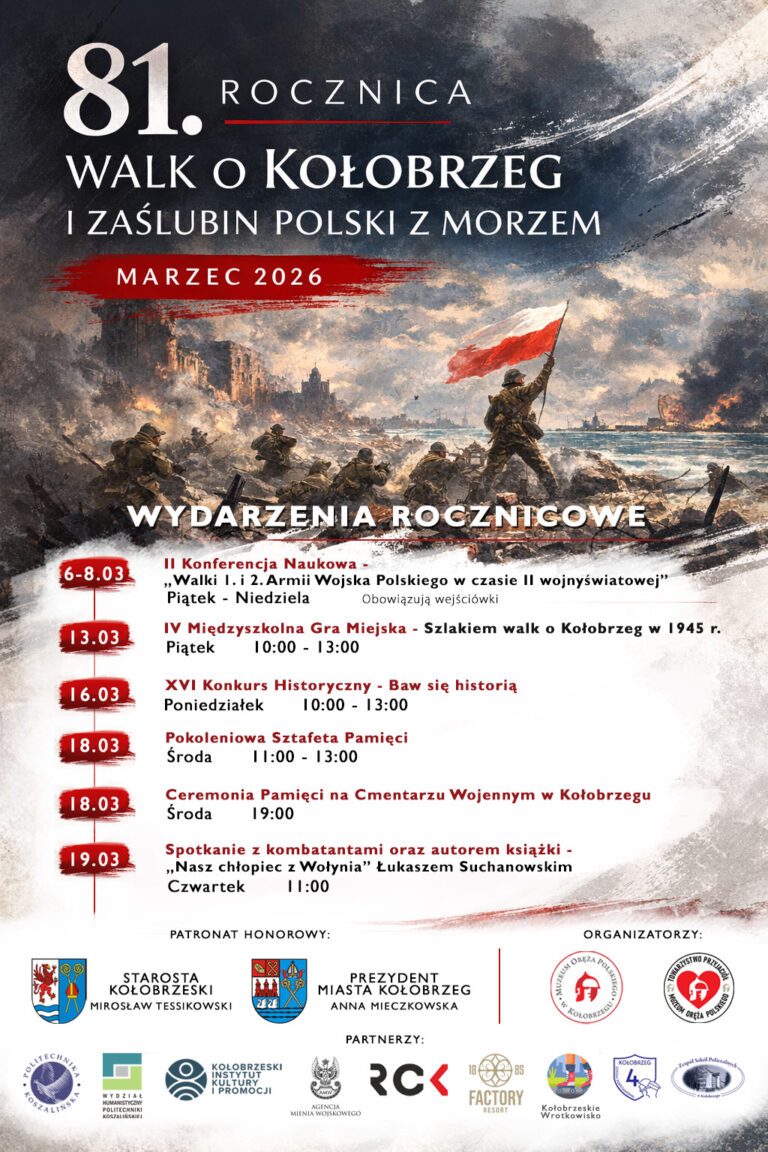 81. rocznica walk o Kołobrzeg i Zaślubin Polski z morzem w Muzeum Oręża Polskiego