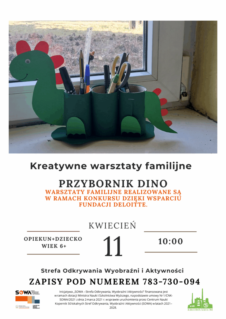 Bezpłatne zajęcia familijne „Przybornik Dino”