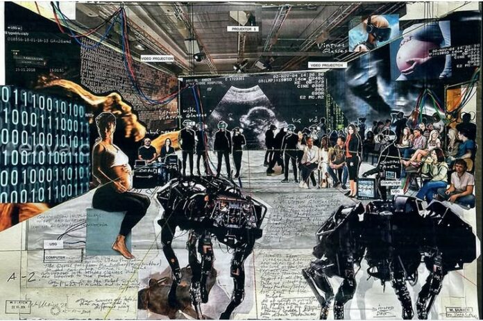 Grafika promująca projekt Angel Interdependence - PREGORobot Gestalt. Hier liegt der Hund begraben Wojtka Ulricha