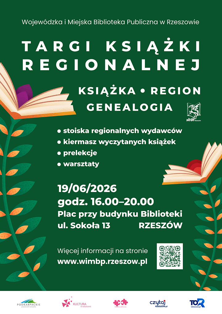 Grafika promująca Targi Książki Regionalnej