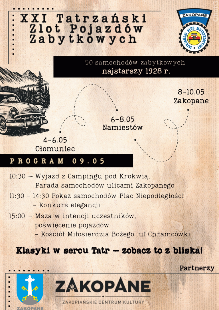 Zlot Starych Samochodów – finał w Zakopanem