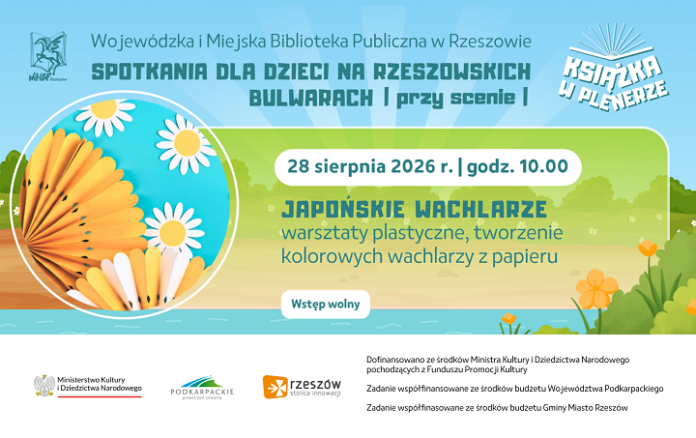 Grafika promująca spotkanie dla dzieci Japońskie wachlarze