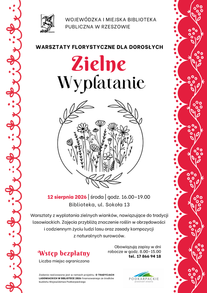 Grafika promująca warsztaty Zielne wyplatanie
