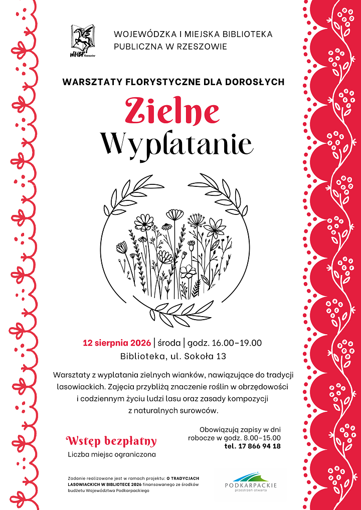 Grafika promująca warsztaty Zielne wyplatanie