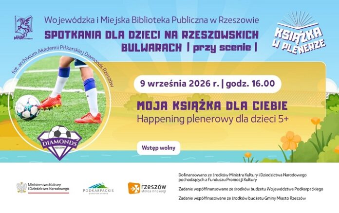 Grafika promująca spotkanie dla dzieci Moja książka dla ciebie