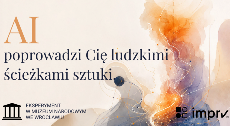 grafika promująca interaktywne zwiedzanie dzieł sztuki
